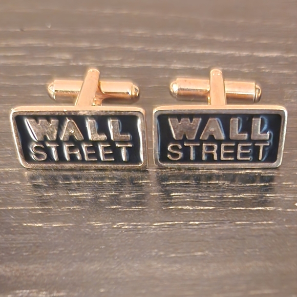 WALL STREET CUFFLINKS! Excellent Condition. No Box. - Picture 1 of 3